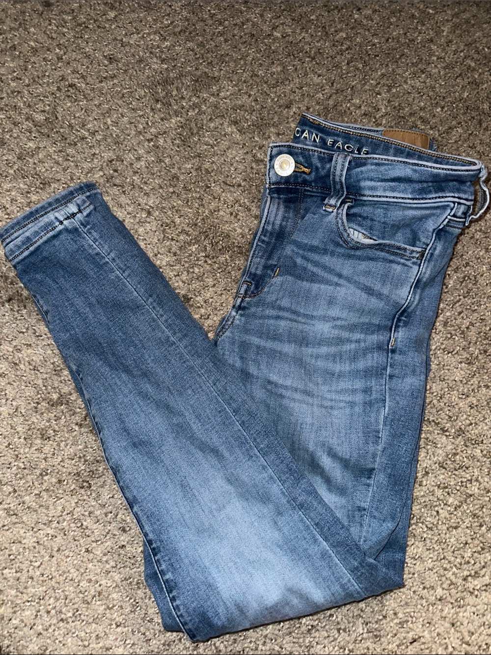 American Eagle Outfitters Light Blue Women's Skinny Jeans -  6 Short